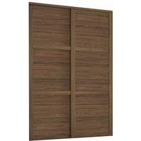 Spacepro Shaker 2 Wardrobe Door Kit Carini Walnut Framed - 2x 3 Panel Shaker - 1145mm (W)