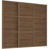 Spacepro Shaker 3 Wardrobe Door Kit Carini Walnut Framed - 3x 3 Panel Shaker - 1680mm (W)
