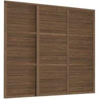 Spacepro Shaker 3 Wardrobe Door Kit Carini Walnut Framed - 3x 3 Panel Shaker - 2136mm (W)