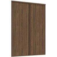 Spacepro Heritage 2 Wardrobe Door Kit Carini Walnut Framed - 2x 1 Panel Shaker -1185mm (W)