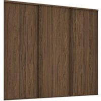 Spacepro Heritage 3 Wardrobe Door Kit Carini Walnut Framed - 3x 1 Panel Shaker - 2672mm (W)