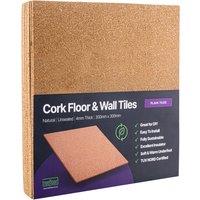 Treefloor Plain Cork Tiles - Pack of 9