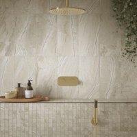 Wickes Boutique Harmony Natural Matt Porcelain Wall & Floor Tile - 600 X 600mm, L - Stone Effect