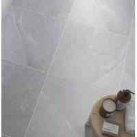 Wickes Boutique Porto Grey Matt Porcelain Wall & Floor Tile - 600 x 600mm - Marble Effect