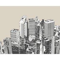 Origin Murals Urban City Skyscrapers Neutral Wall Mural - 3 x 2.4m