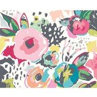 Origin Murals Abstract Floral Pink Wall Mural - 3 x 2.4m