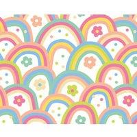 Origin Murals Rainbow Wobble Pink Wall Mural - 3.5 x 2.8m