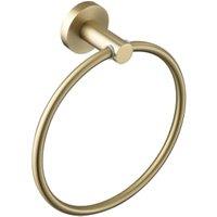 Bristan Round Towel Ring - Brushed Brass