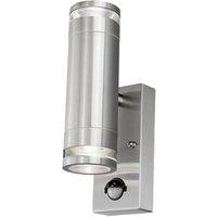 4Lite Marinus Up & Down PIR Wall Light - Stainless Steel