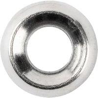 Wickes Nickel Plated Screw Cup Washers - 4mm - Pack of 50