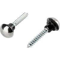 Wickes Polished Nickel Mirror Screws - 4 x 30mm - Pack of 10