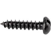 Wickes Black Japanned Wood Screws - 4 x 20mm - Pack of 25
