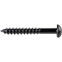 Wickes Black Japanned Wood Screws - 5 x 40mm - Pack of 25