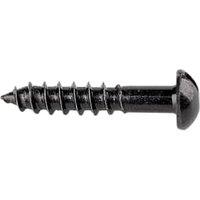 Wickes Black Japanned Wood Screws - 5 x 25mm - Pack of 25