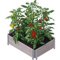 Upyard Medium Eco Grey Garden Box - 600 x 800 x 195mm - 0.48m