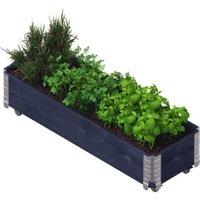 Upyard Black Long Herb Box - 1200 x 400 x 280mm