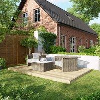 Powersheds Timber Decking Kit - No Handrails - 2.4 x 3.6m