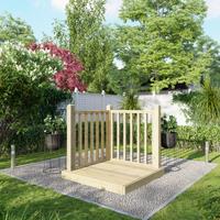 Powersheds Timber Decking Kit - Handrails on Two Sides - 1.2 x 1.2m