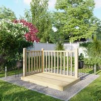 Powersheds Timber Decking Kit - Handrails on Two Sides - 1.2 x 1.8m