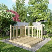 Powersheds Timber Decking Kit - Handrails on Two Sides - 1.8 x 1.8m