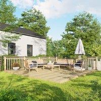 Powersheds Timber Decking Kit - Handrails on Two Sides - 5.4 x 5.4m