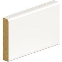 Wickes Pencil Round Fully Finished White Skirting - 14.5 x 94 x 2400mm