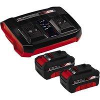 Einhell Power X-Change 18V 2 x 4.0Ah Twin Starter & Charger Kit