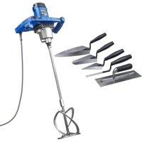 Hyundai HYPM1600E Corded Paddle Mixer with Trowel Set - 1600W