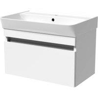 Wickes Easton White 1 Drawer Wall Hung Vanity Unit - 430 x 600mm
