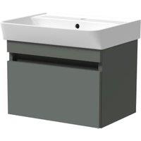 Wickes Easton Reed Green 1 Drawer Wall Hung Vanity Unit - 430 x 500mm