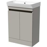 Wickes Easton Pebble Grey Vanity Unit - 800 x 600mm