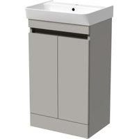 Wickes Easton Pebble Grey Vanity Unit - 800 x 500mm
