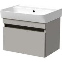 Wickes Easton Pebble Grey 1 Drawer Wall Hung Vanity Unit - 430 x 500mm