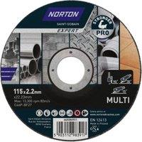 Norton Expert Pro Steel / Inox Extra Safe Cutting & Grinding Discs - 115 x 2.2 x 22.23mm