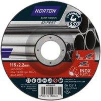 Norton Expert Steel & Inox Cutting/Grinding Disc - 115 x 2.2 x 22.23mm