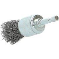 Norton Expert Hex Shank Crimped Steel End Brush - 25mm