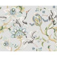 Origin Murals Cranes In Flight Grey Wall Mural - 3 x 2.4m