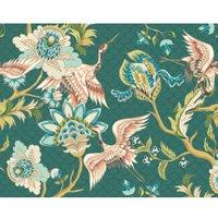 Origin Murals Cranes In Flight Green Wall Mural - 3 x 2.4m