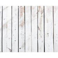 Origin Murals Vintage Wood Effect White Wall Mural - 3 x 2.4m