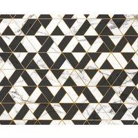 Origin Murals Marbled Textured Geometric White Wall Mural - 3 x 2.4m