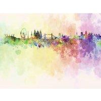 Origin Murals Watercolour London Skyline Multi Wall Mural - 3 x 2.4m
