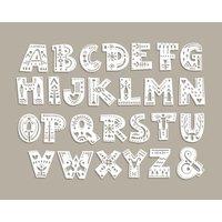 Origin Murals Alphabet Patterns Multi Wall Mural - 3 x 2.4m