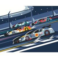 Origin Murals Sports Cars Navy Blue Wall Mural - 3.5 x 2.8m