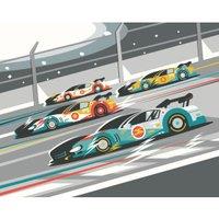 Origin Murals Sports Cars Grey Wall Mural - 3.5 x 2.8m