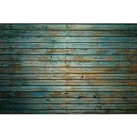 Origin Murals Rustic Wood Effect Blue Wall Mural - 3.5 x 2.8m