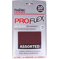 ProFlex Half Size Assorted Sandpaper - 230 x 140mm - Pack of 10