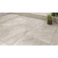 Swinsty Beige Matt Outdoor Porcelain Paving Tile - 600 x 600 x 20mm - Pack of 2