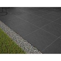 Embsay Black Matt Outdoor Porcelain Paving Tile - 600 x 600 x 20mm - Pack of 2