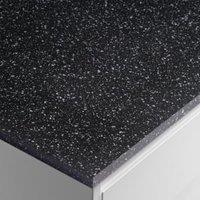 Metis Black Breakfast Bar - 2440 x 900 x 15mm