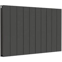 Towelrads Anthracite Grey Ascot Double Horizontal Designer Radiator - 600 x 1432mm